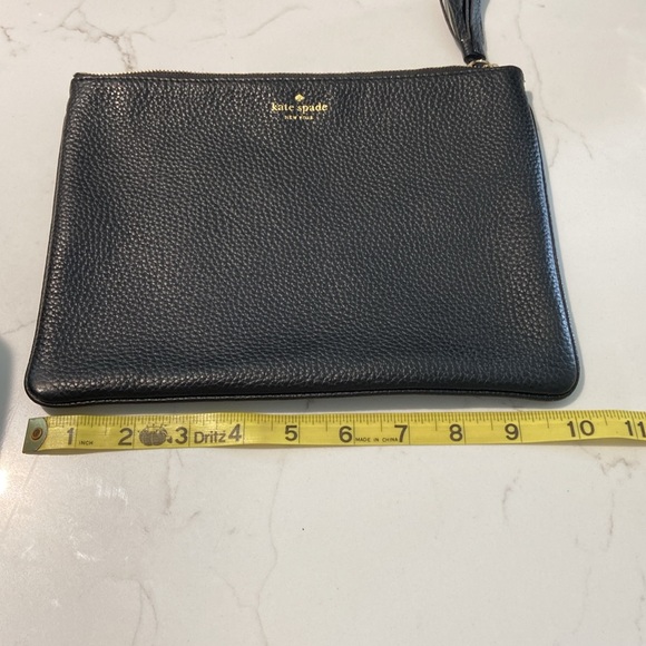 Kate Spade New York black leather pouch or clutch. New. - Picture 6 of 8